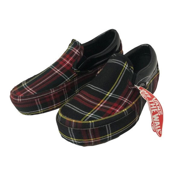 vans patent plaid